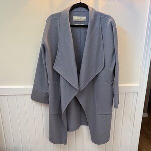 Zara Basic Light Gray Blue Wool Blend Jacket size XS EUC